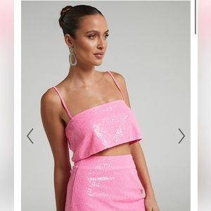 Showpo Sequined Crop Top